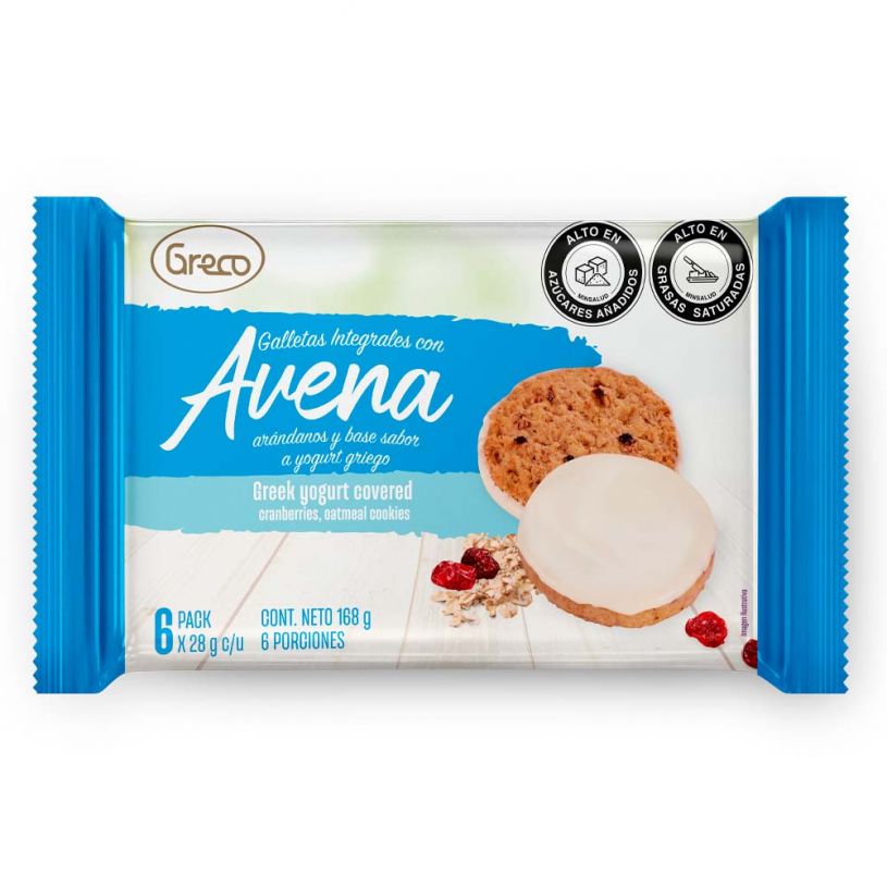 Galletas Integrales con Avena y base sabor a Yogurt Griego 